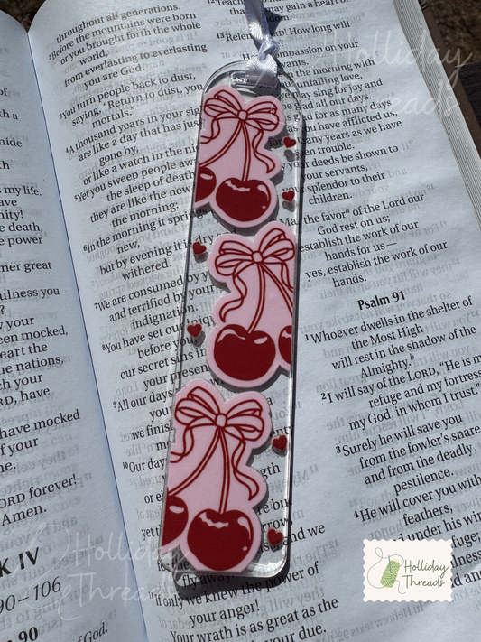 Lucky Cherries Acrylic Bookmark