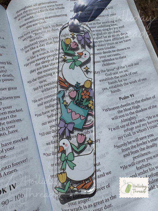 Cottage Core Goose Acrylic Bookmark