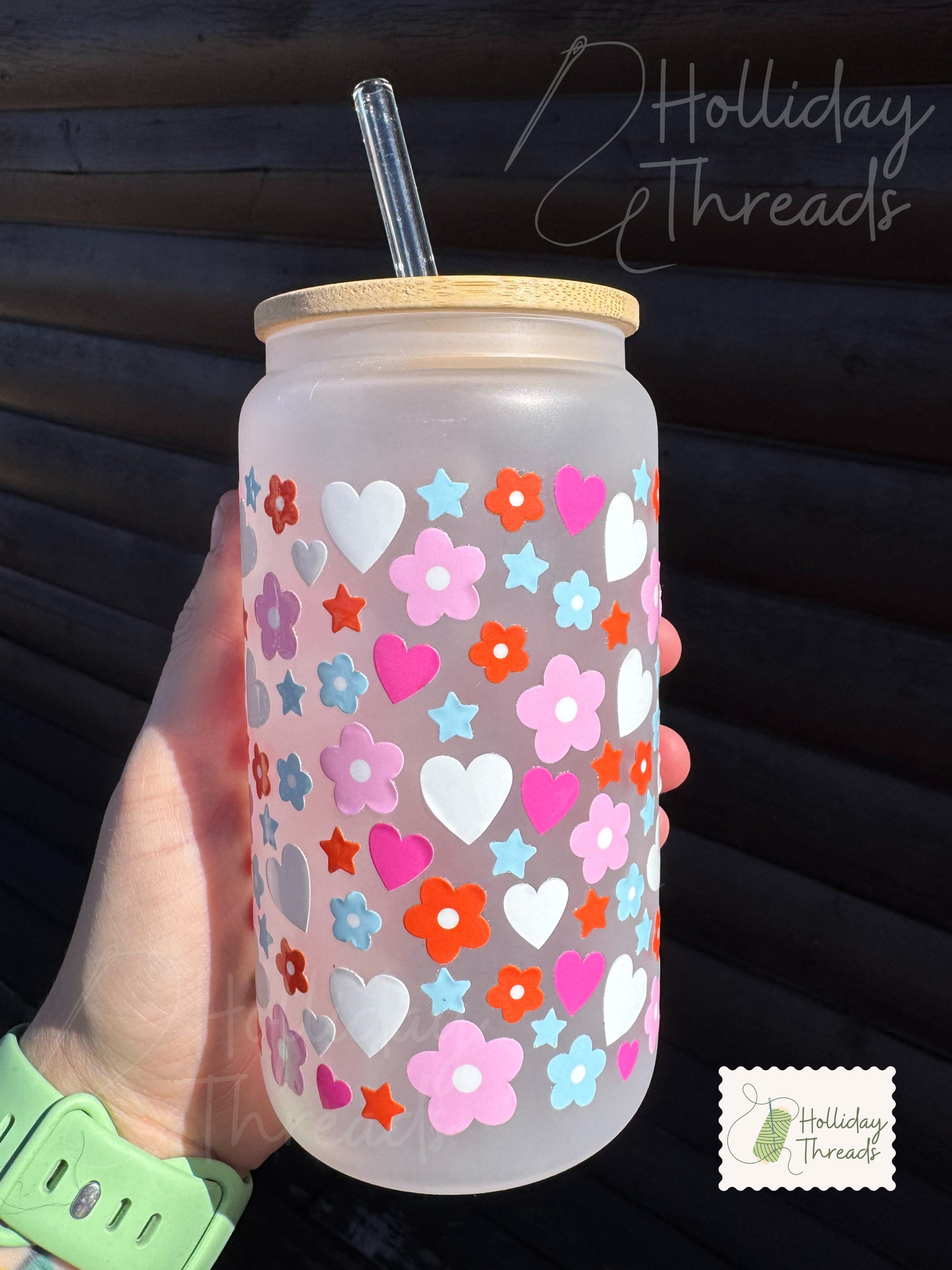 Hearts & Florals Frosted Mug