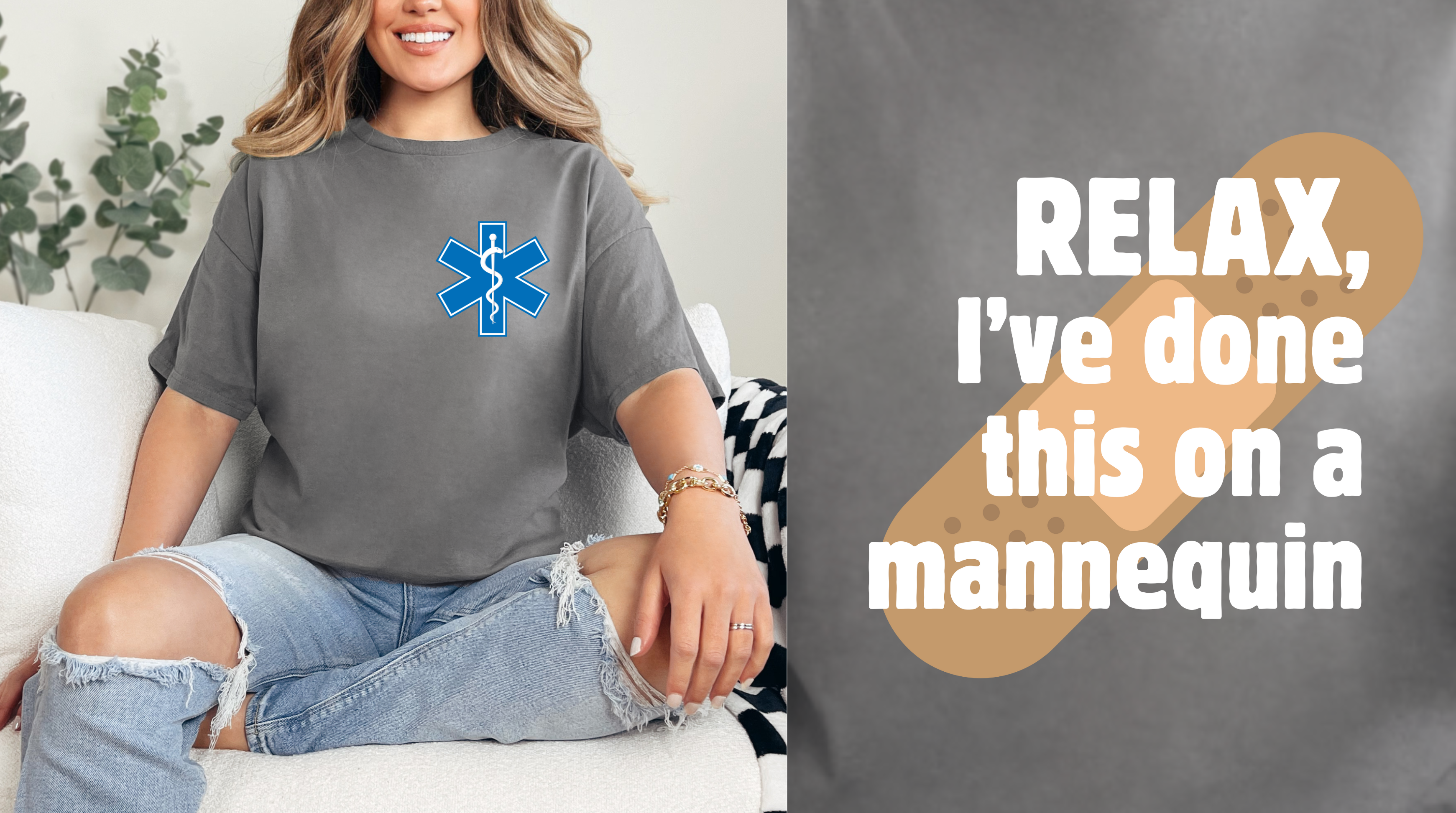 Relax Bandaid Tee