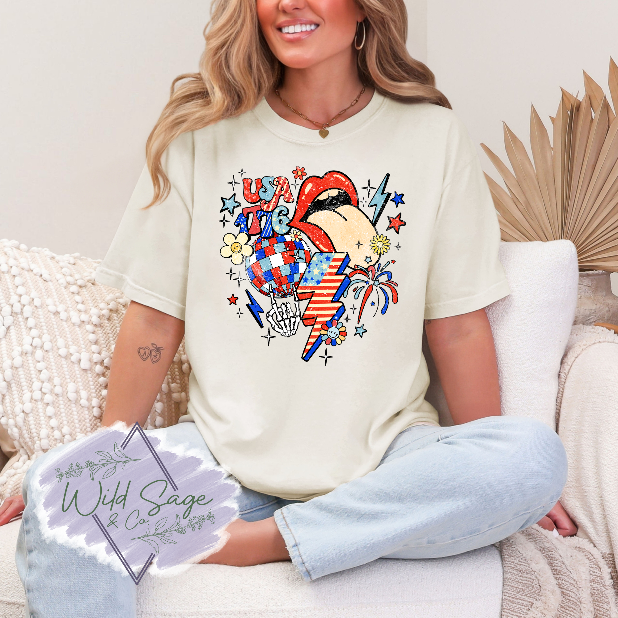 USA Grunge Collage Tee