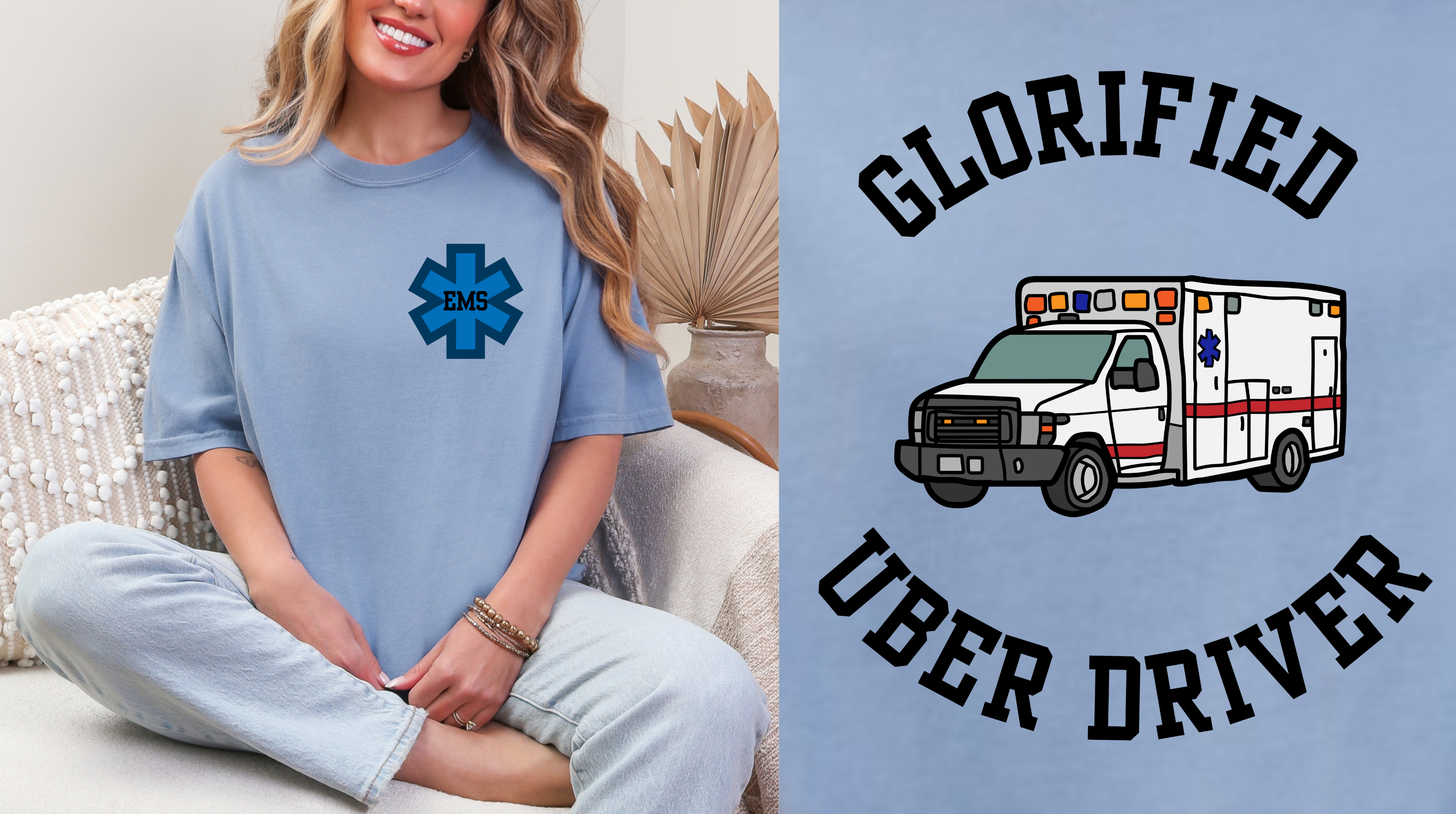 Glorified Uber Driver Tee | Denim