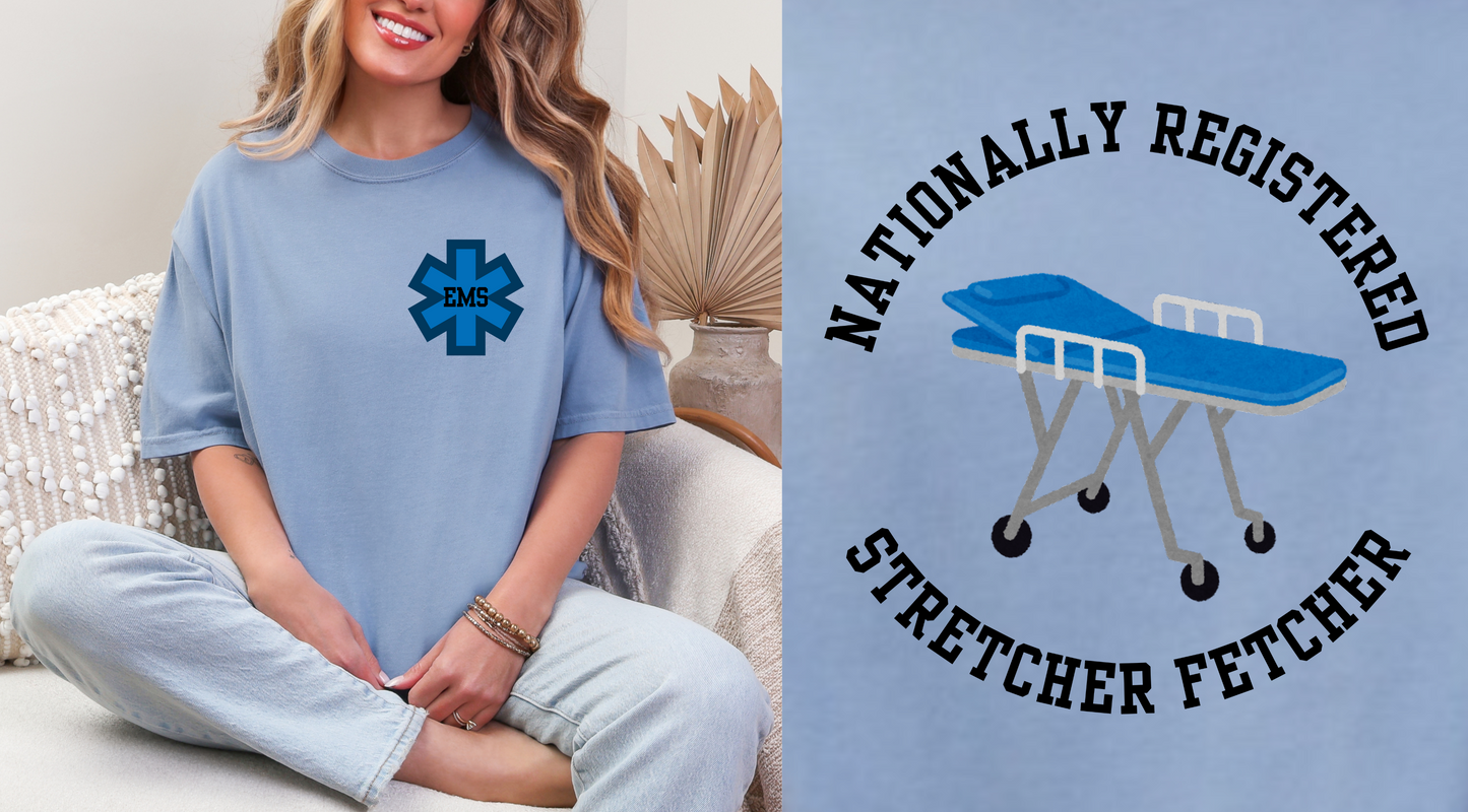 Stretcher Fetcher Tee | Denim