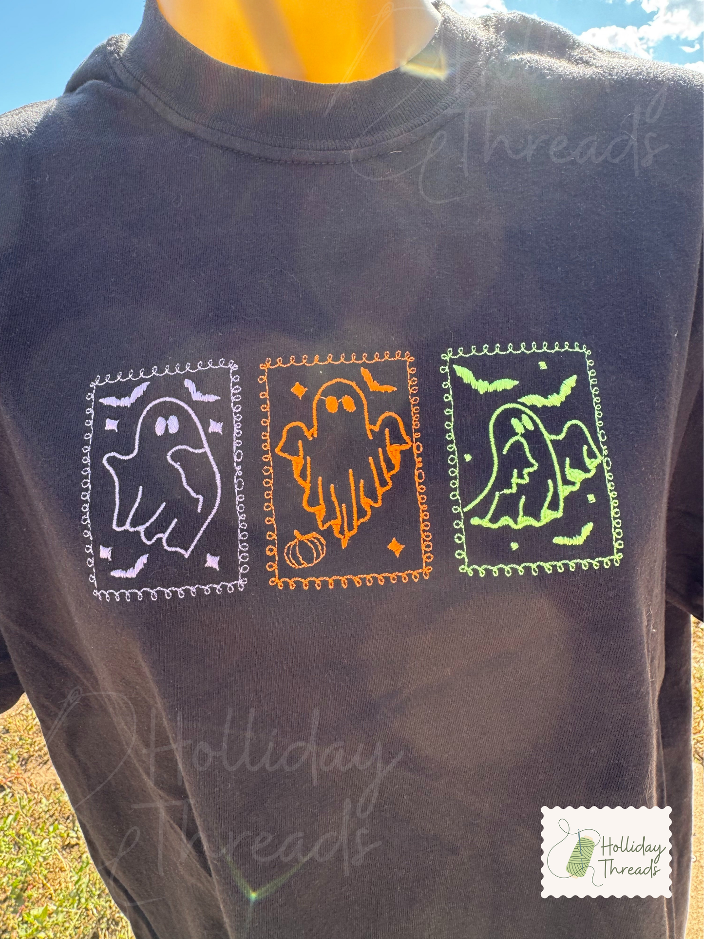 Ghost Stamps Embroidered Tee