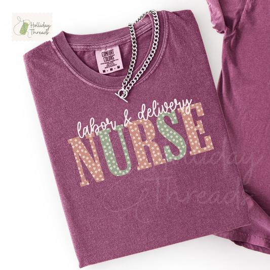 Nurse Florals Tee | CUSTOM