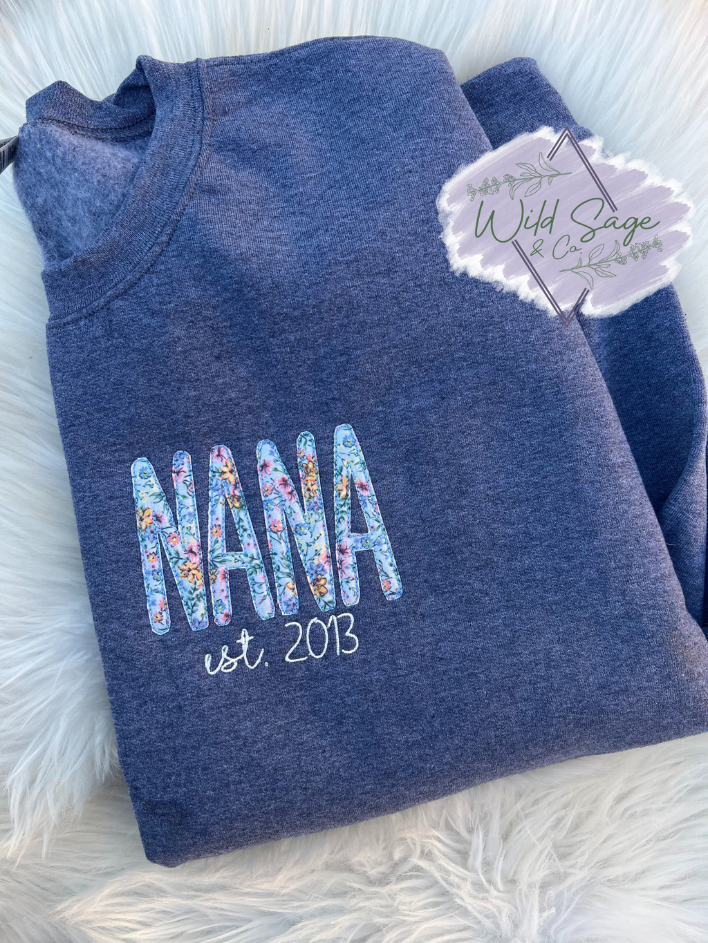 Pocket Name Floral Embroidered | CUSTOM