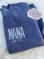 Pocket Name Floral Embroidered | CUSTOM