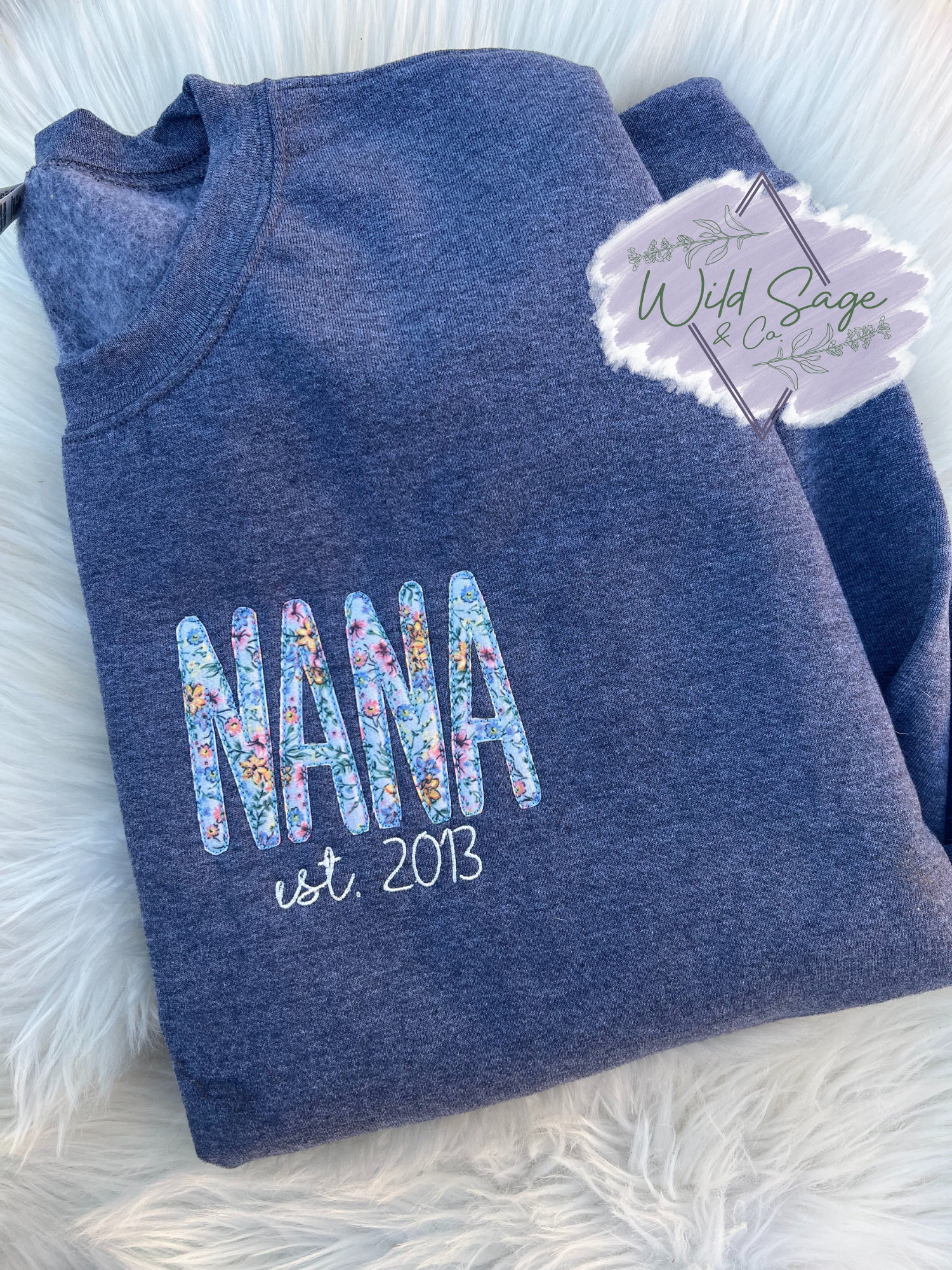 Pocket Name Floral Embroidered | CUSTOM