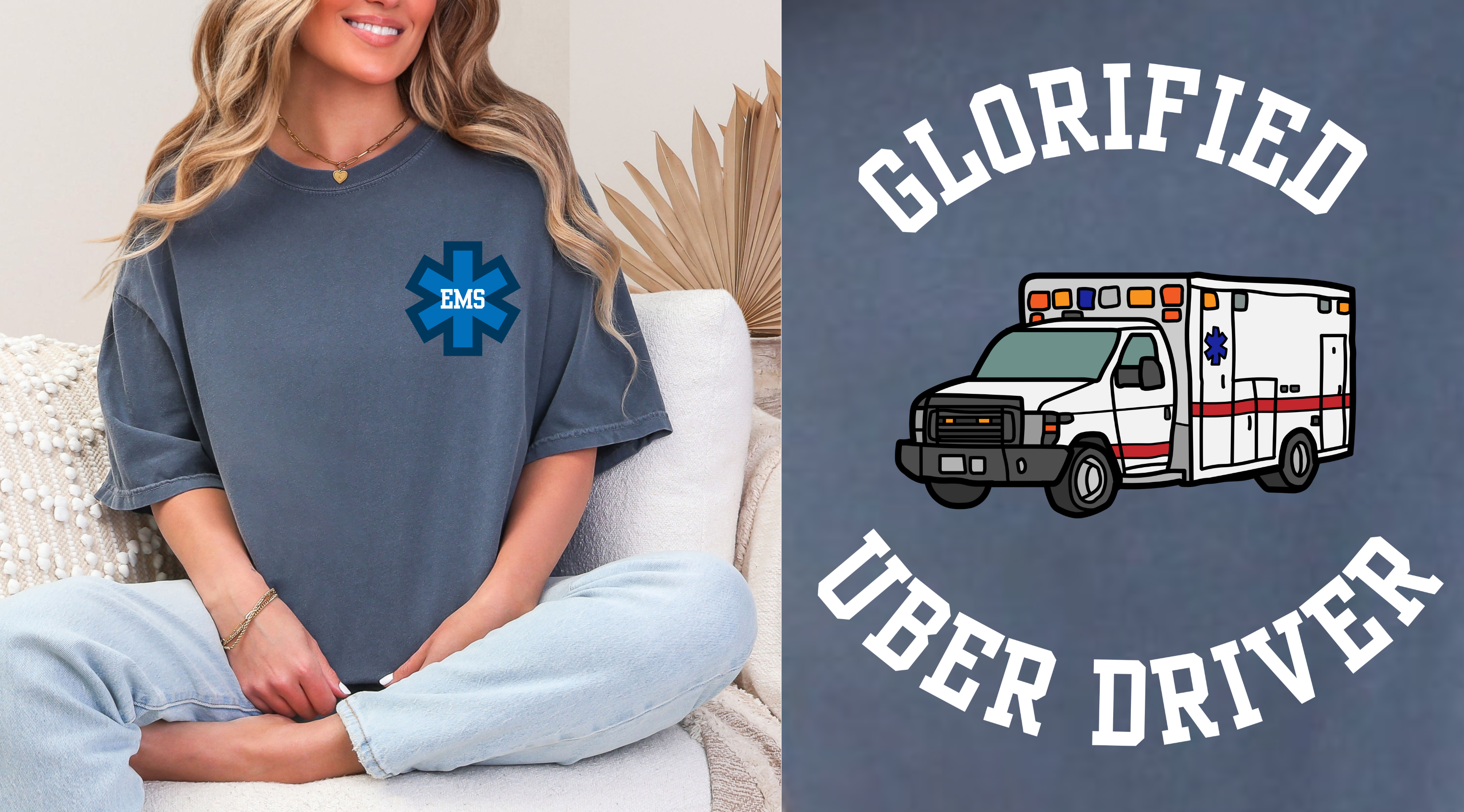 Glorified Uber Driver Tee | Dark Denim