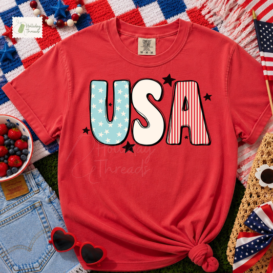 USA Tee | Hand Lettered