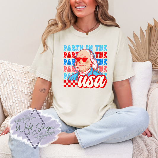 Party with Ben Franklin Tee