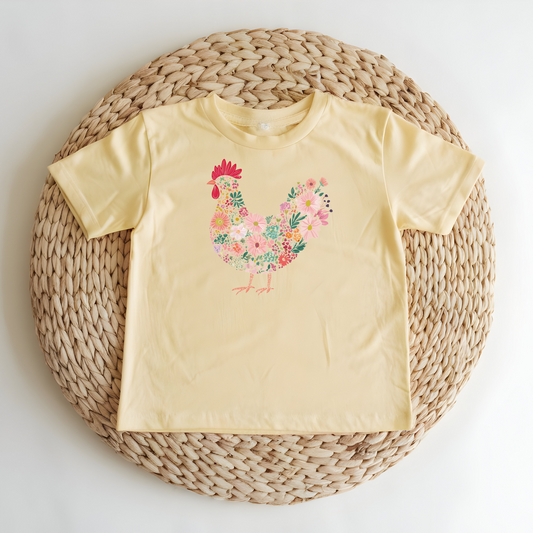 Floral Chicken Tee