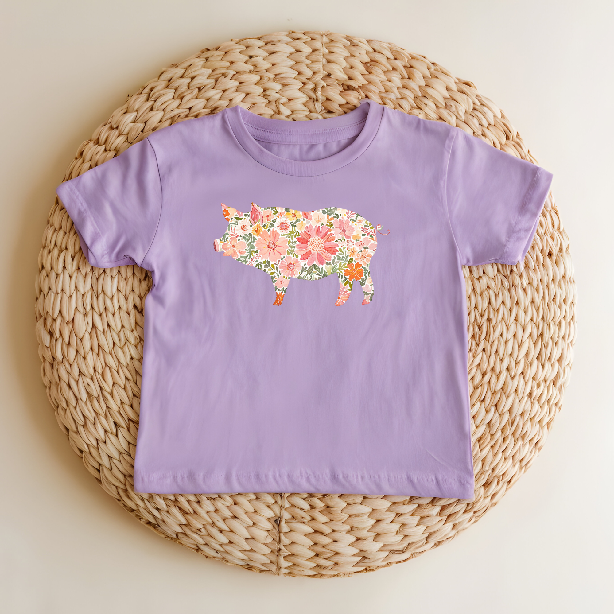 Floral Pig Tee