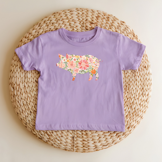 Floral Pig Tee