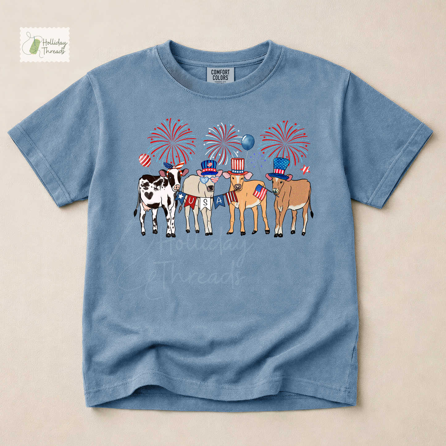 Patriotic Cows Tee | Youth