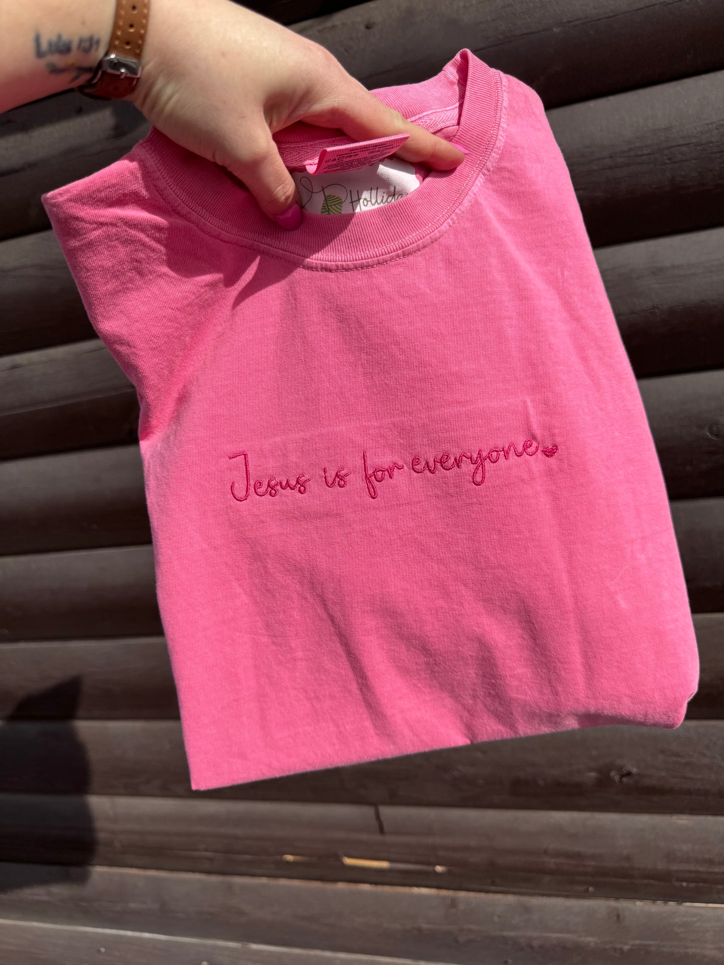 Jesus is For Everyone Embroidered Tee