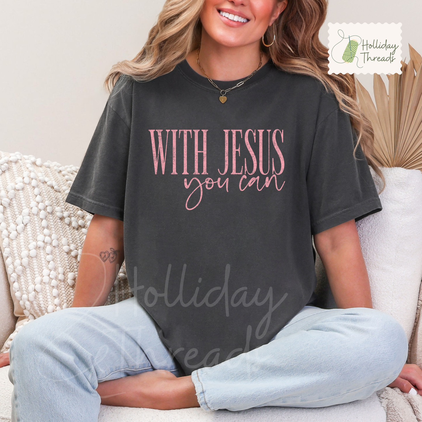 With Jesus Tee