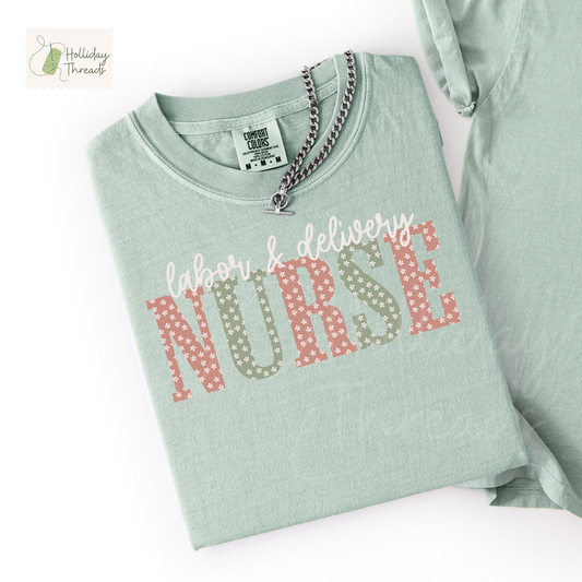 Nurse Florals Tee | CUSTOM