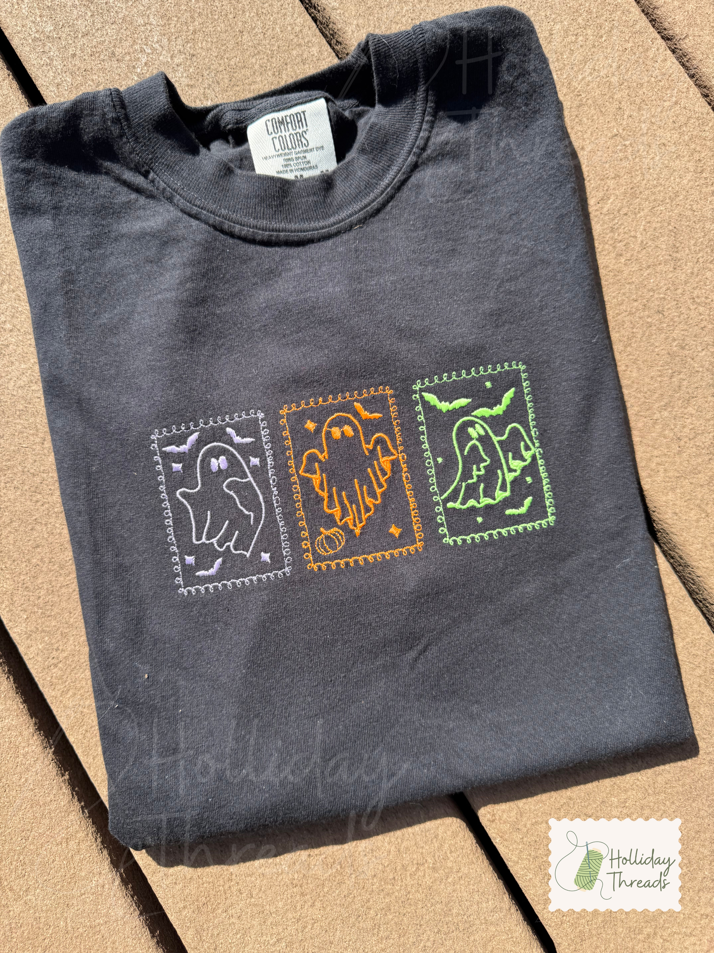 Ghost Stamps Embroidered Tee