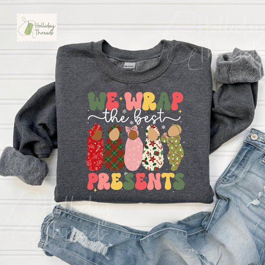 Best Presents Mother Baby Sweatshirt (Heather Gray)