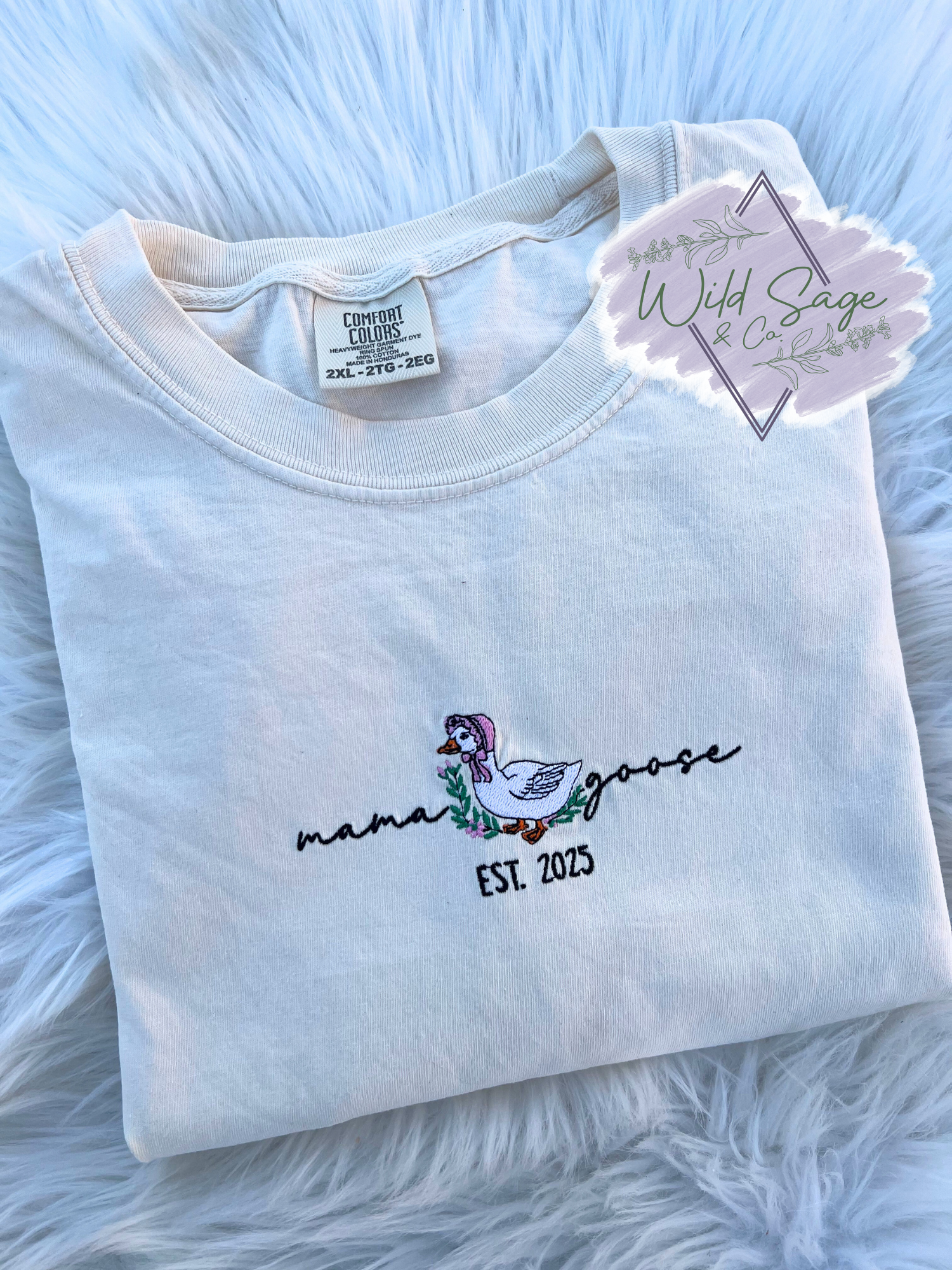 Mama Goose Embroidered Tee