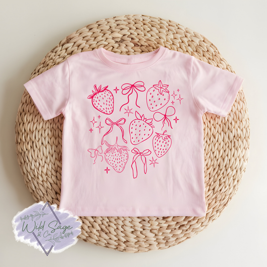Pink Strawberries Tee