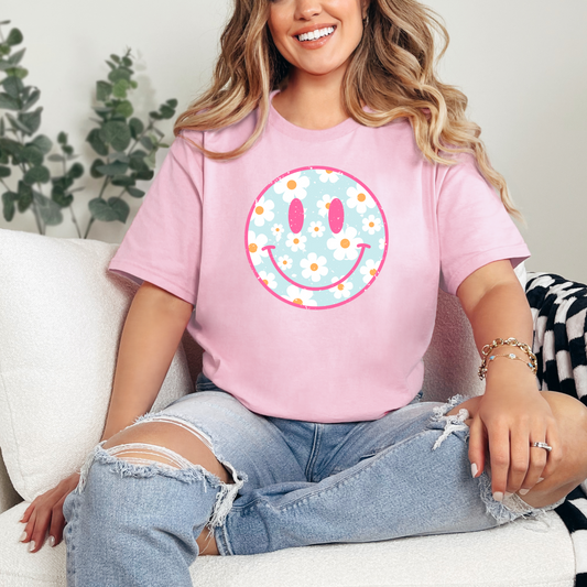 Springtime Smiley Face Tee