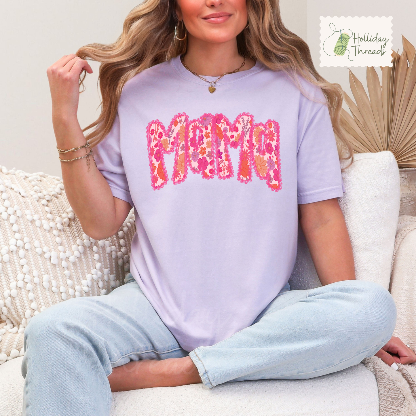 Pink Floral Mama Tee