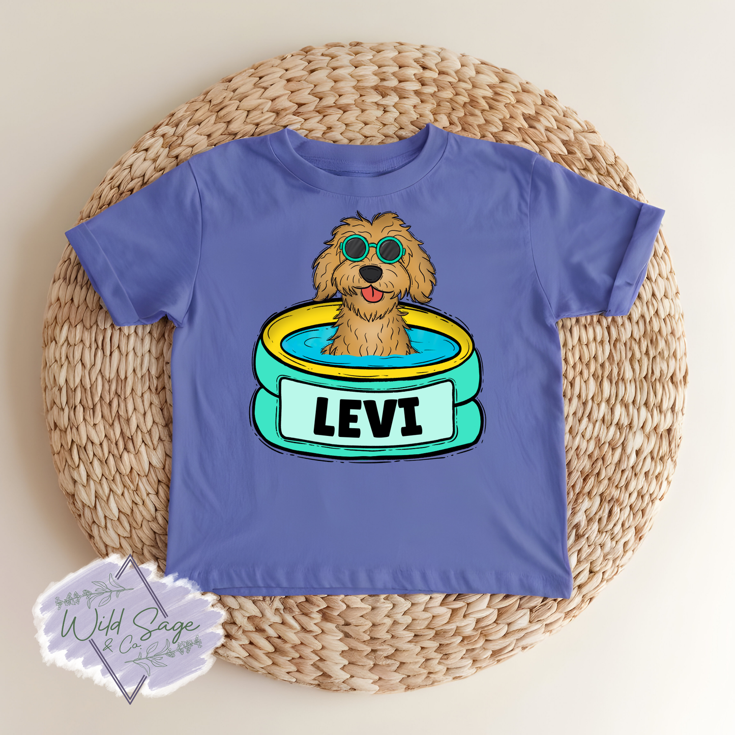 Swimming Boy Dog Tee | CUSTOM