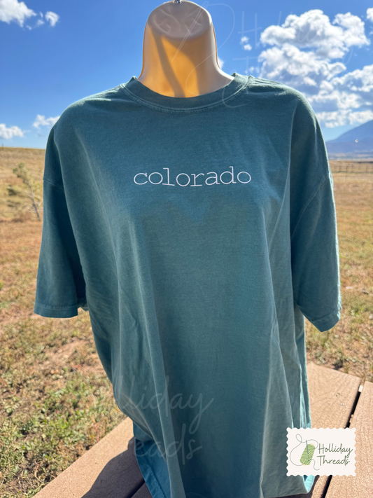 Typed State Embroidered Tee