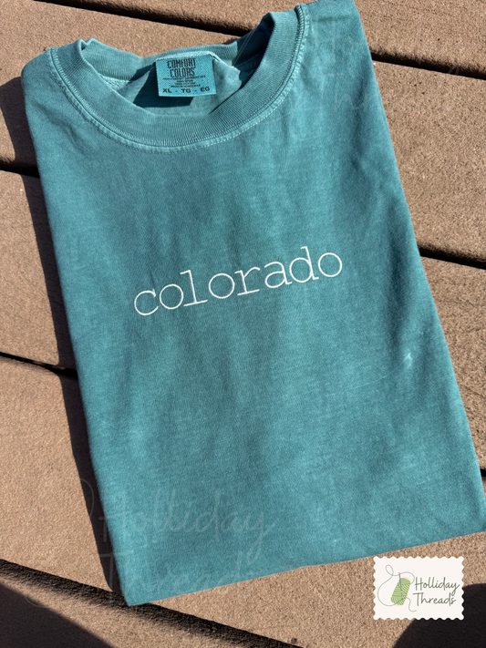 Typed State Embroidered Tee