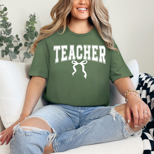 Teacher Bow Tee