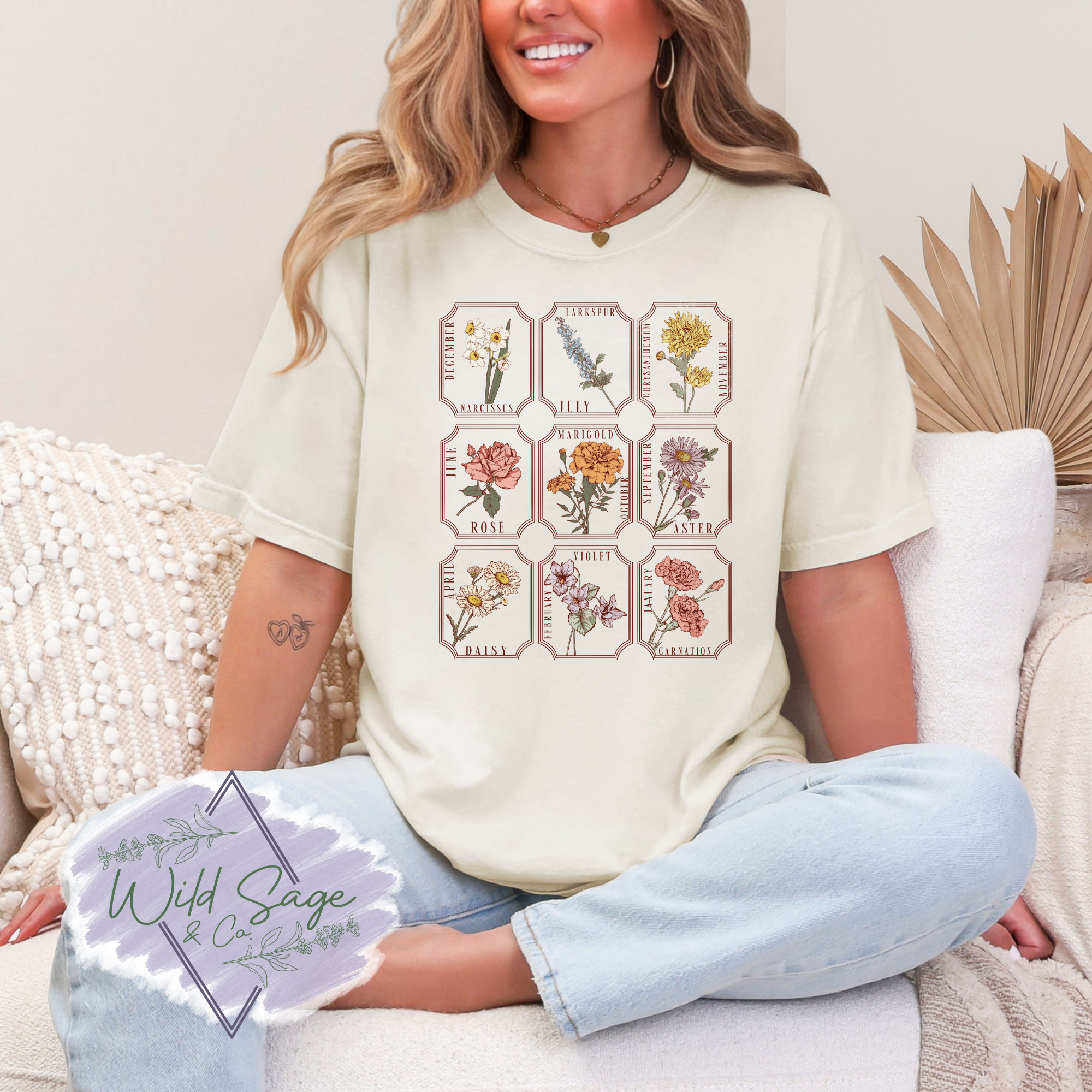 Birth Month Flowers Tee | CUSTOM