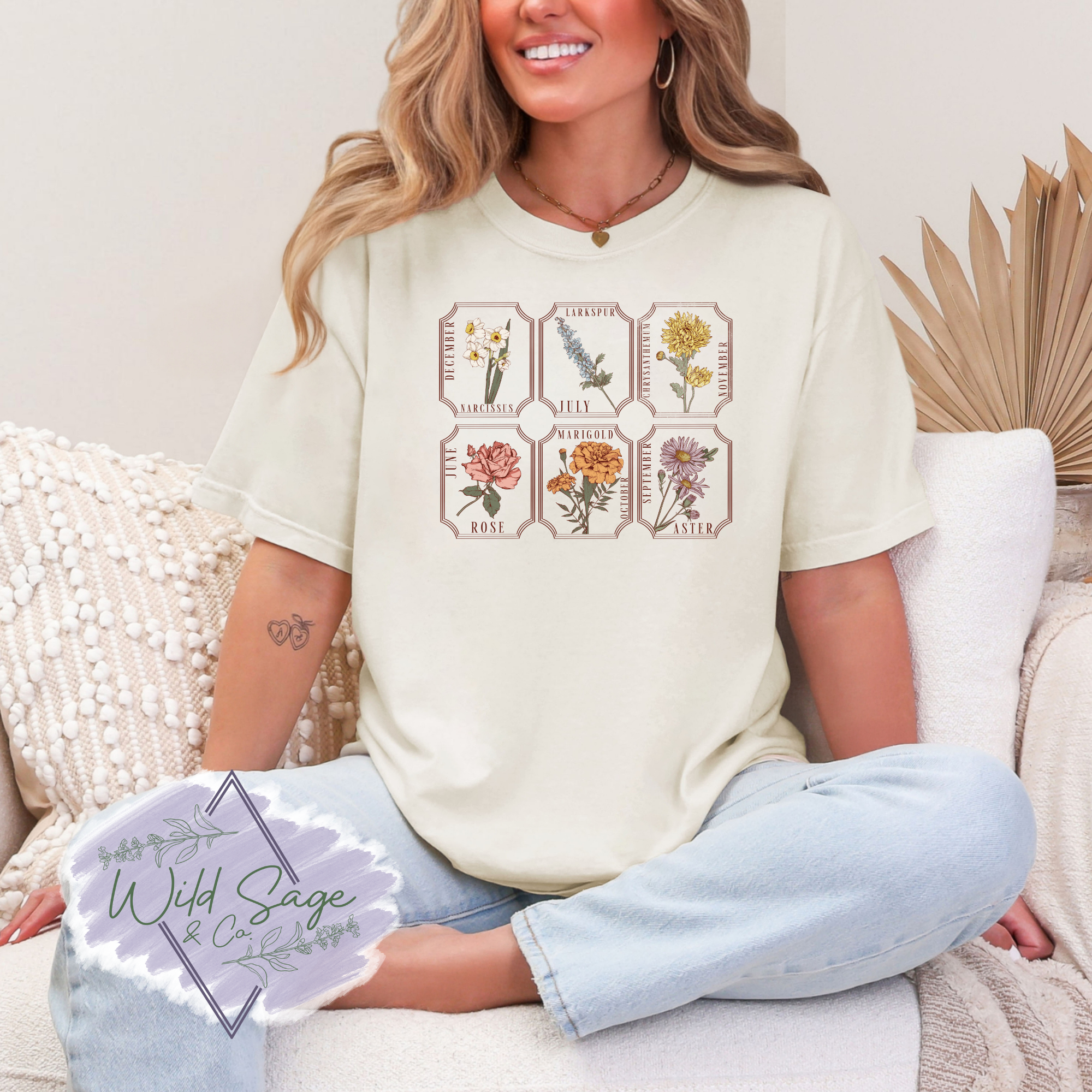 Birth Month Flowers Tee | CUSTOM