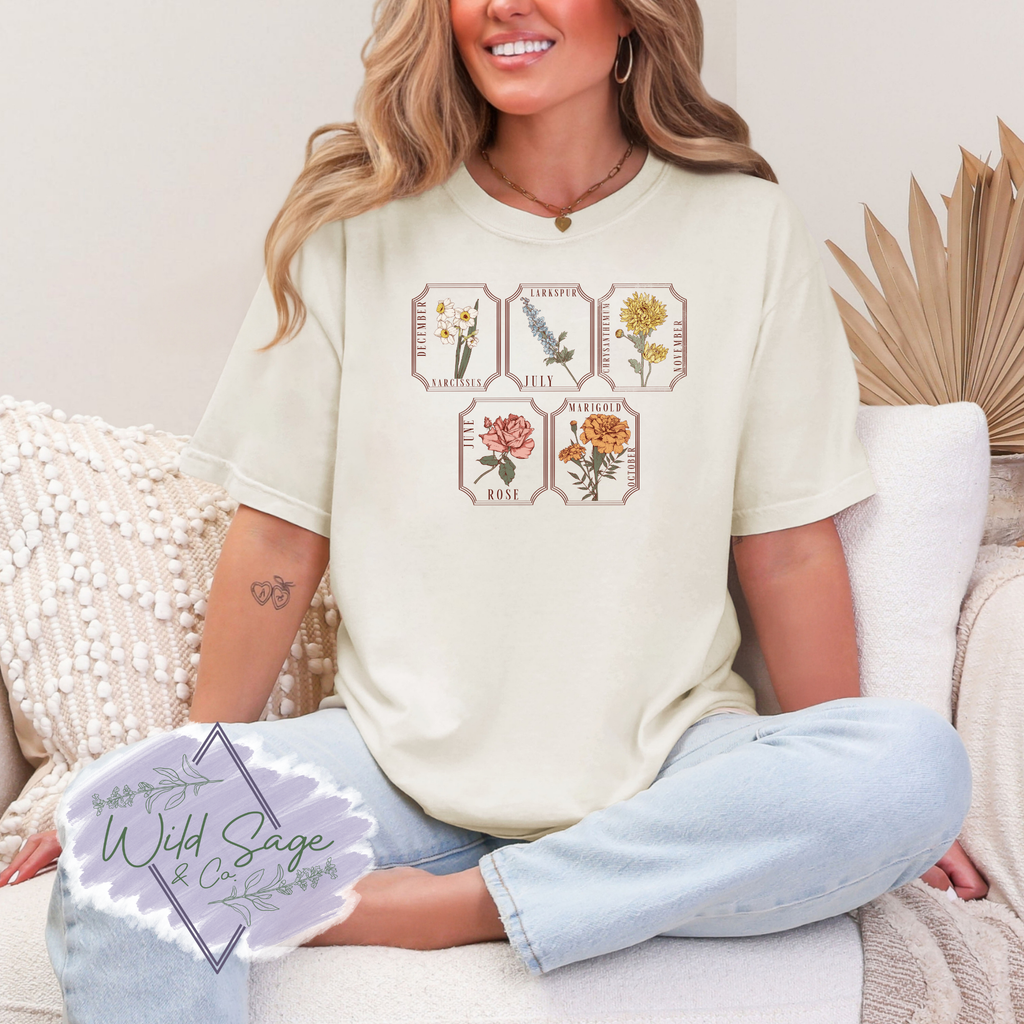 Birth Month Flowers Tee | CUSTOM