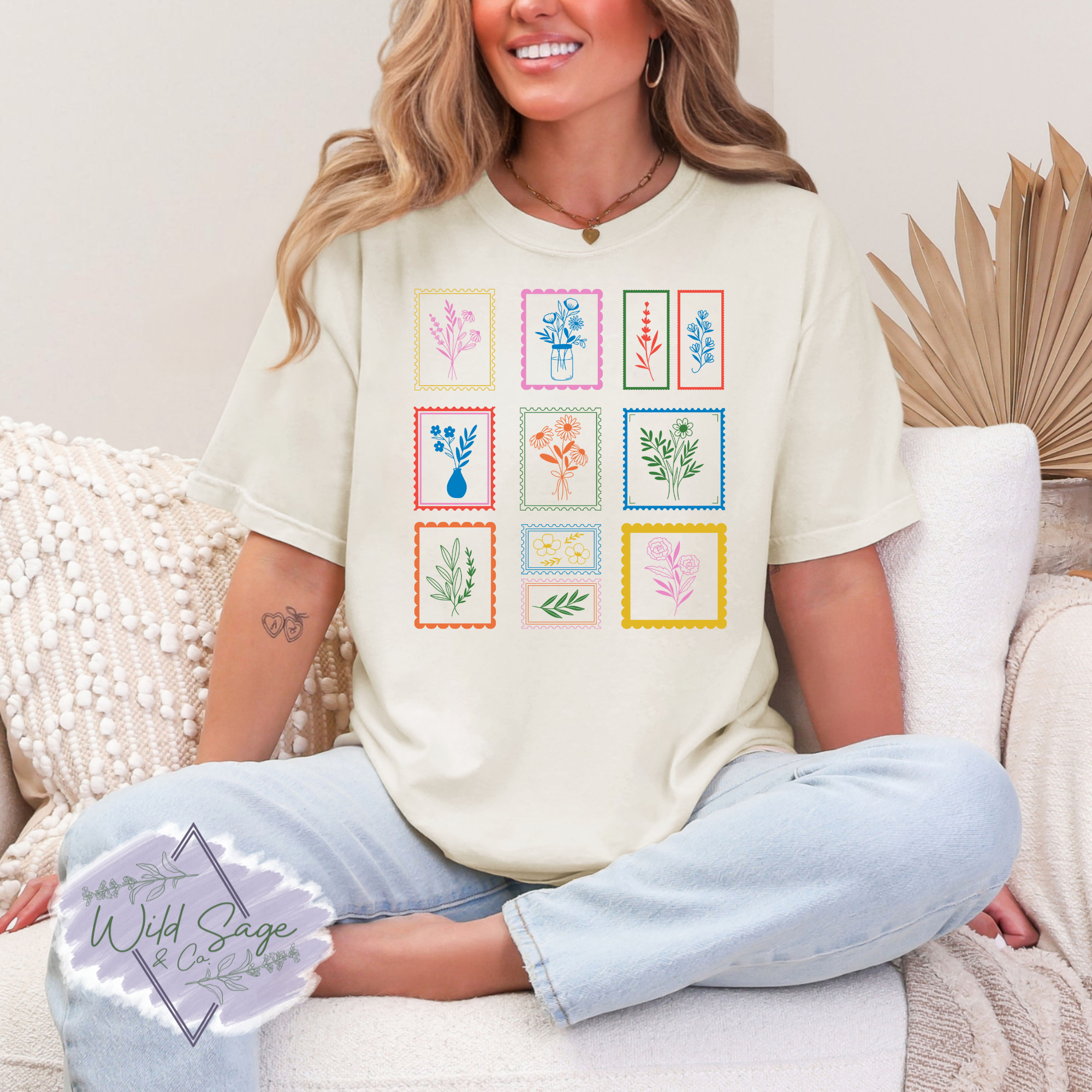 Vintage Floral Stamp Tee