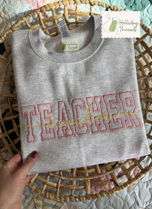 Teacher Overlay Sweatshirt