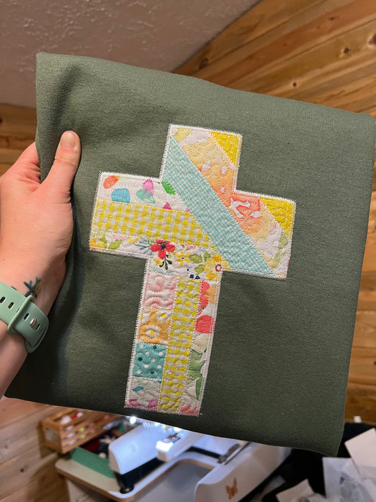 Quilted Cross Sweatshirt