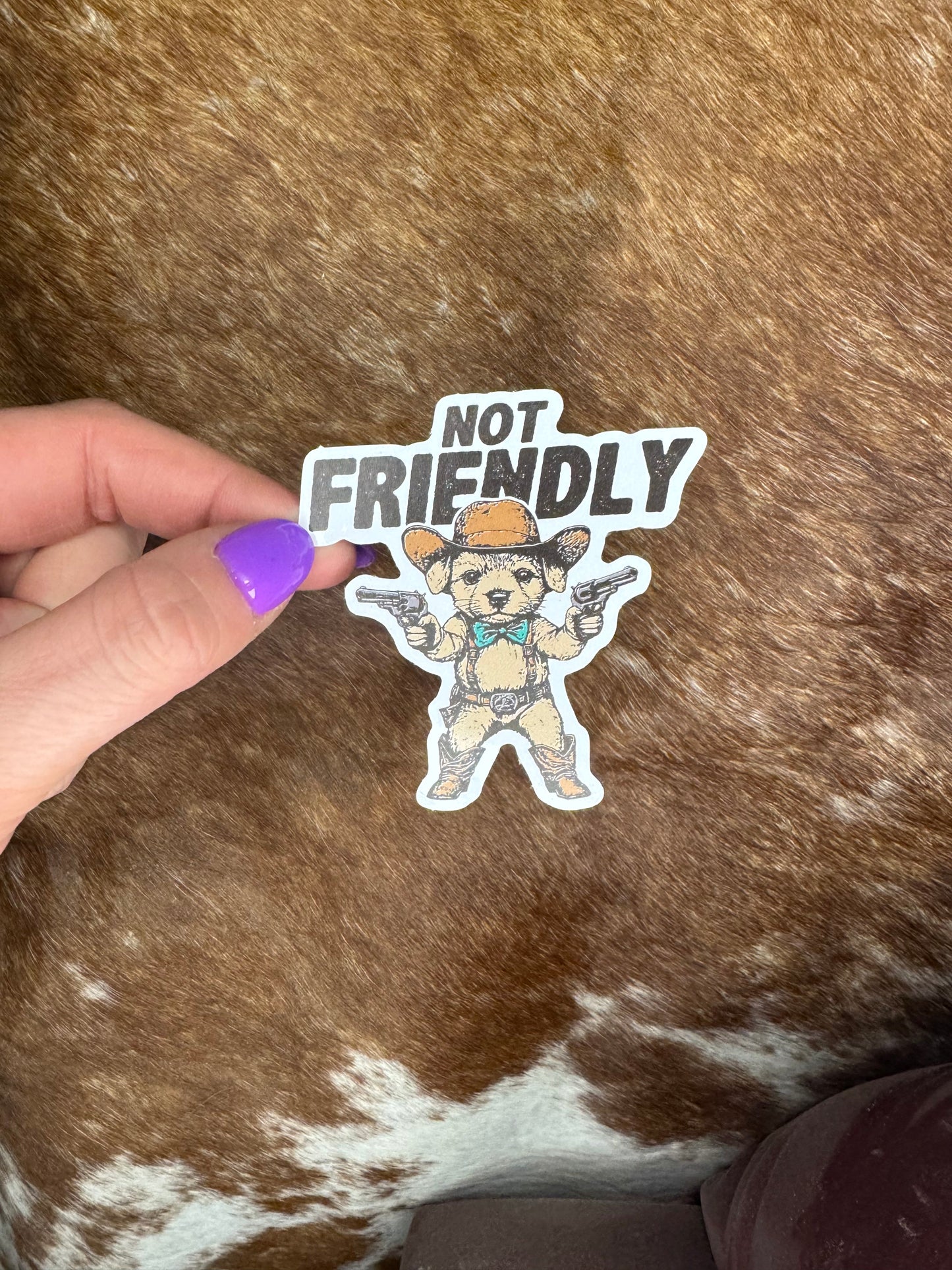 Not Friendly Sticker
