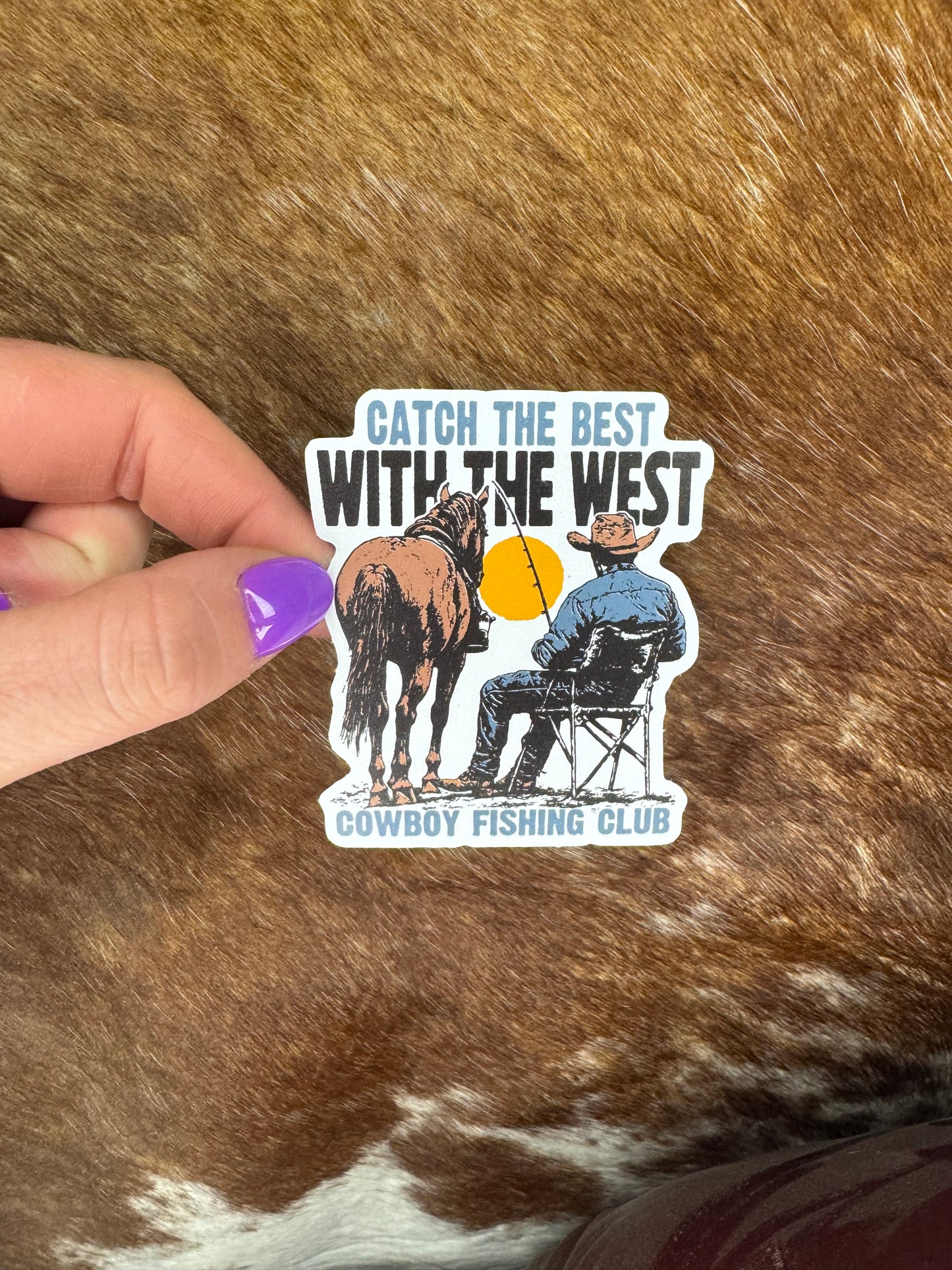 Cowboy Fishing Club Sticker