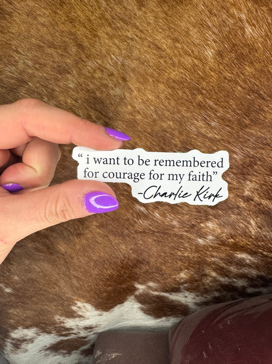 Charlie Kirk Sticker