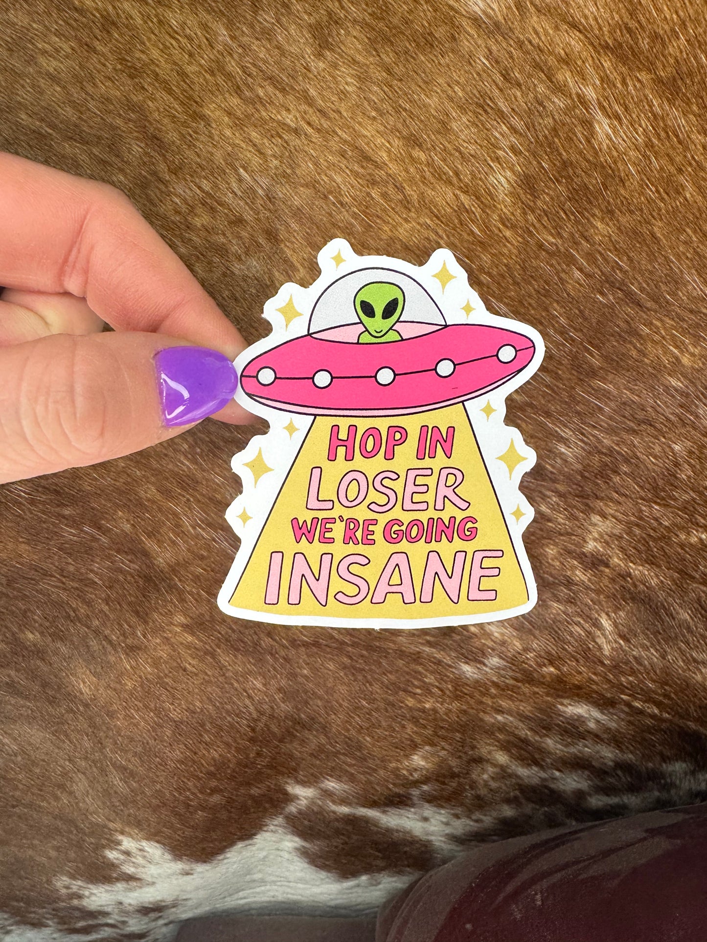 Going Insane Alien Sticker