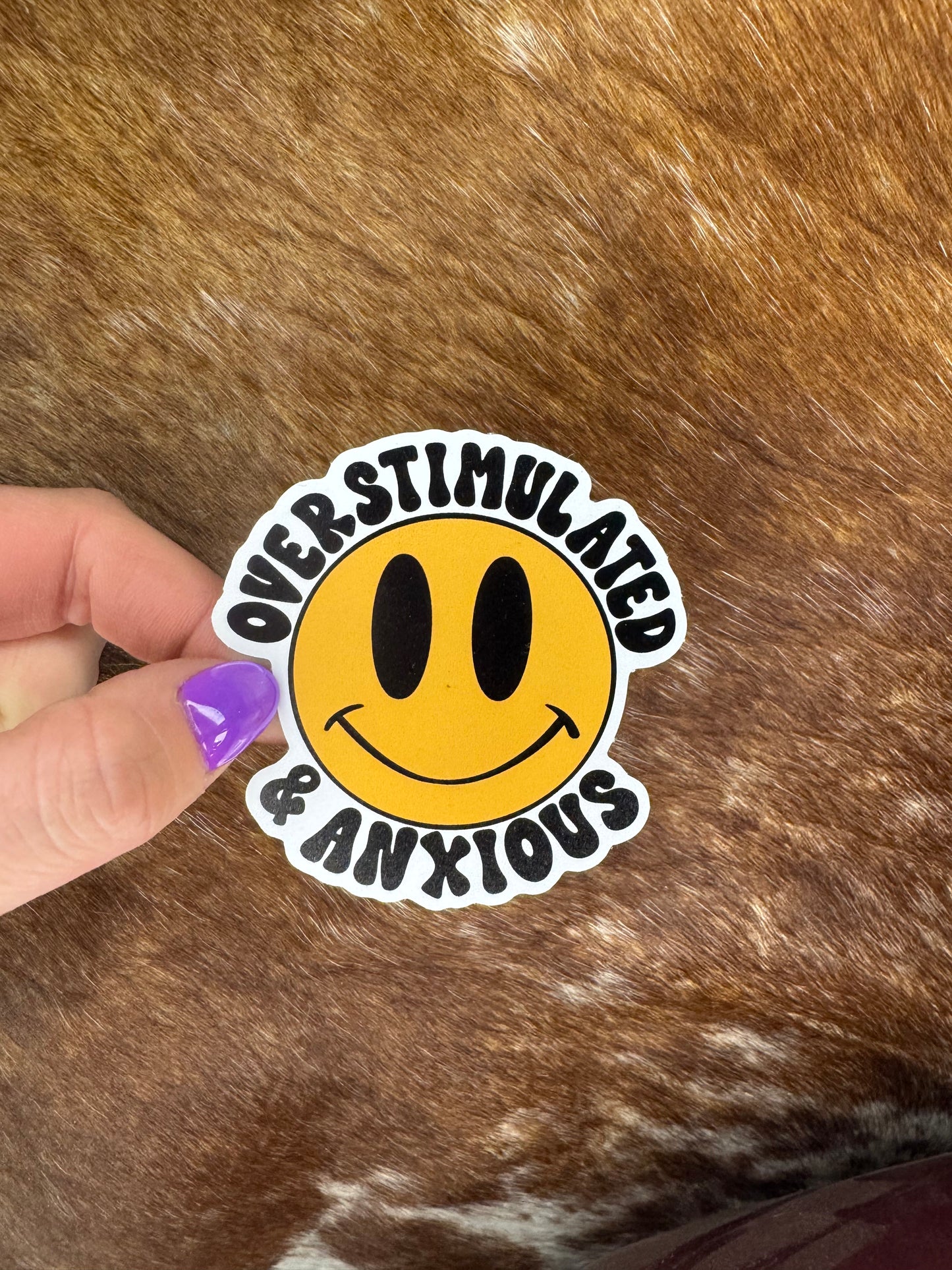 Overstimulated & Anxious Sticker