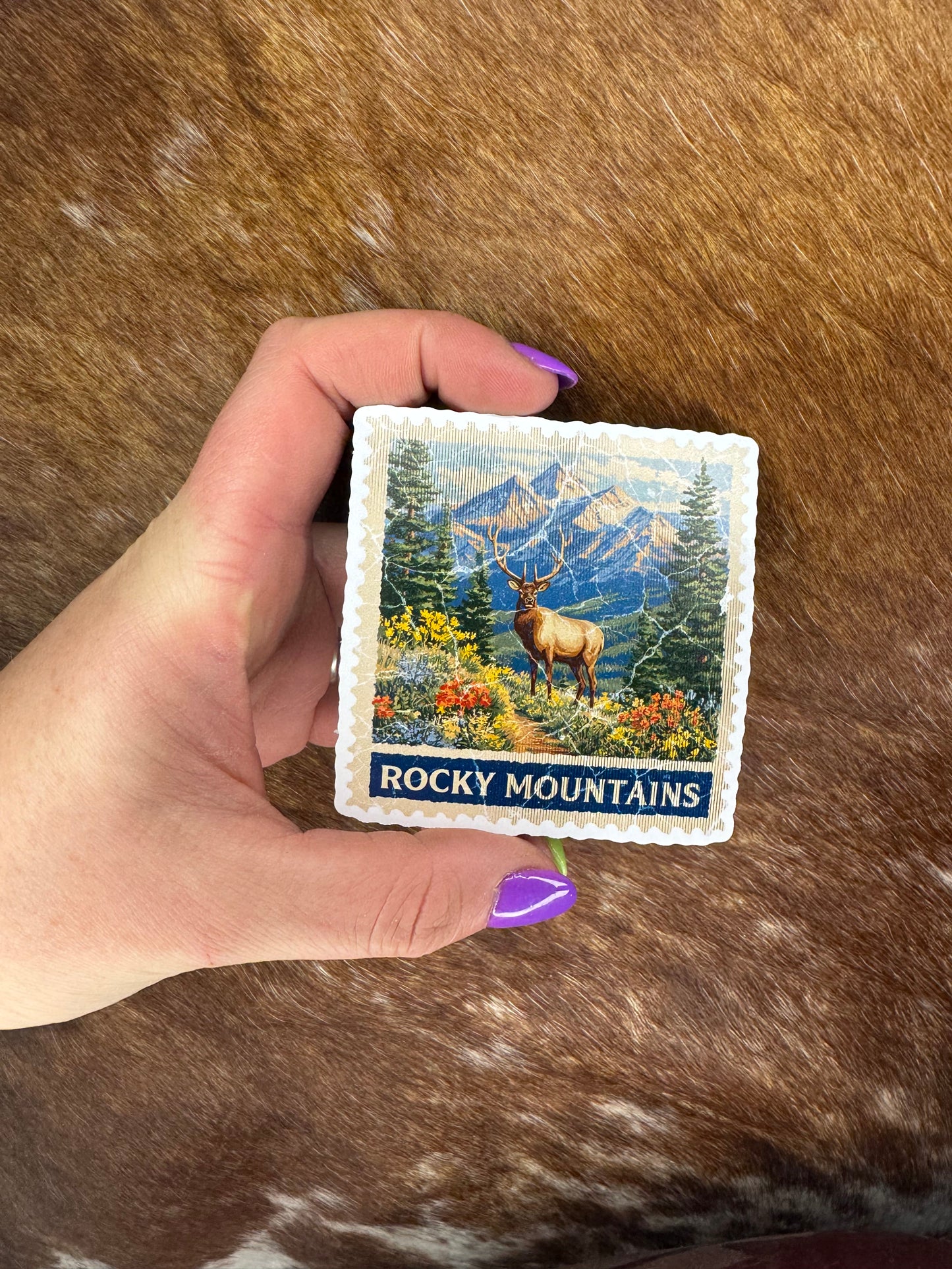 Rocky Mountains Stamp Sticker