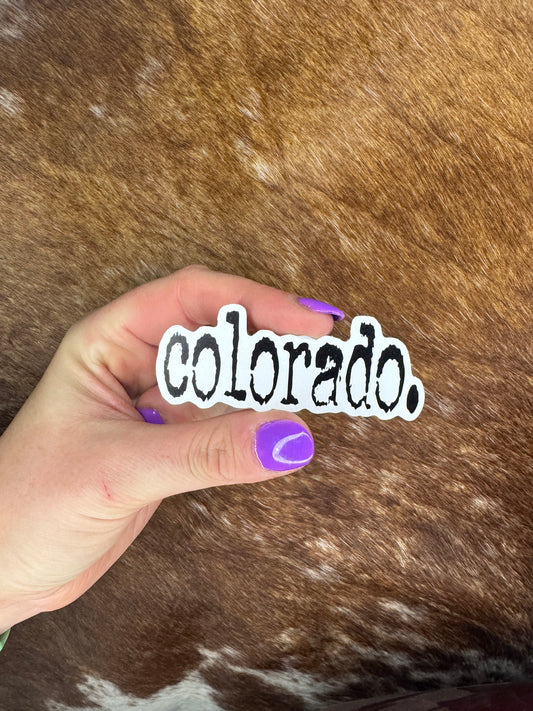 Colorado Type Sticker