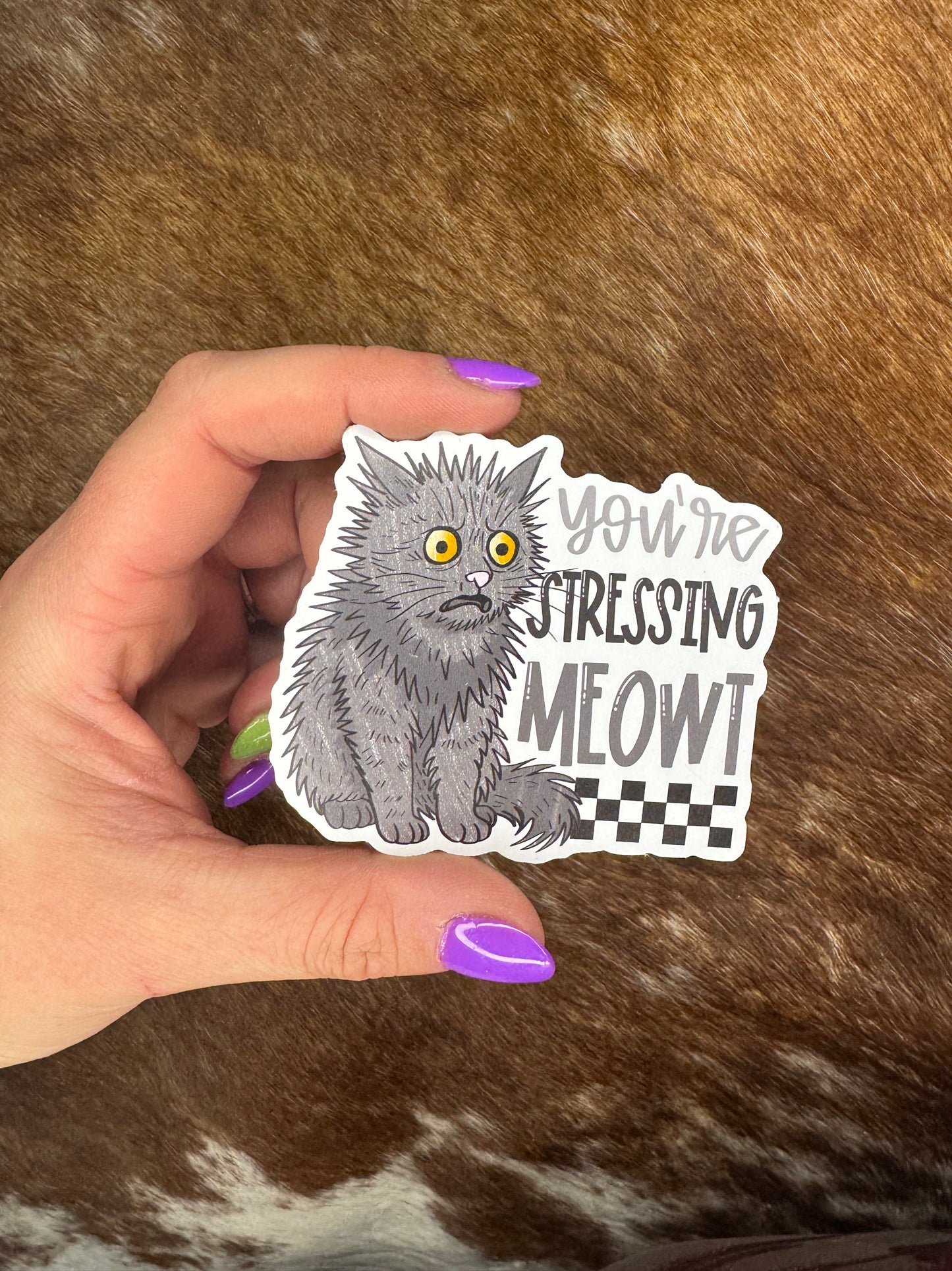 Stressing Meowt Sticker