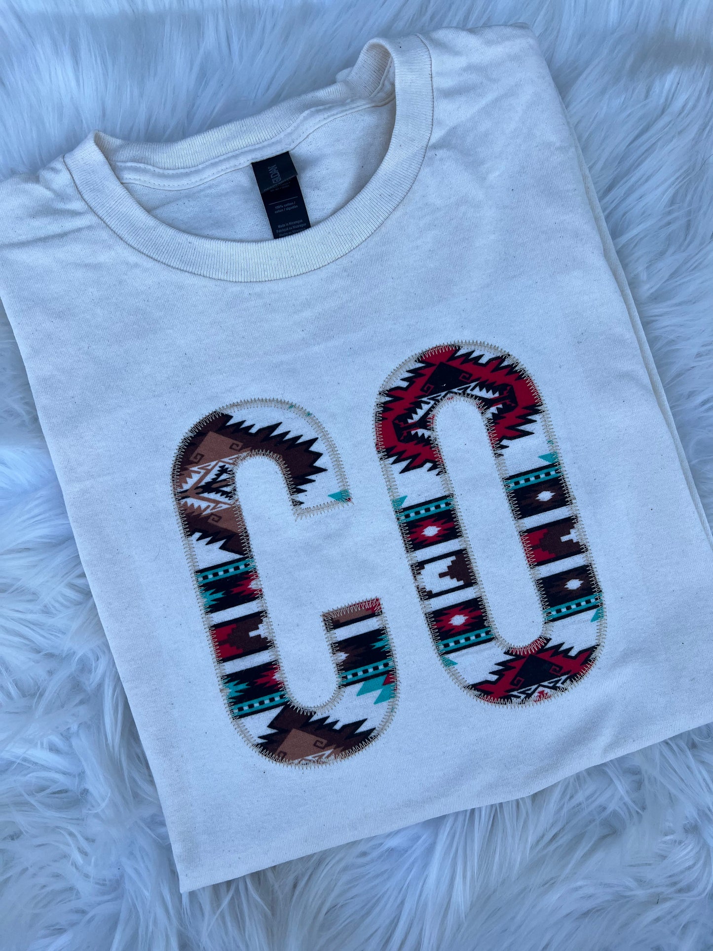 Aztec Embroidered Colorado Tee