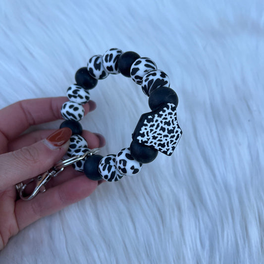 Cow Tag Silicone Key Wristlet