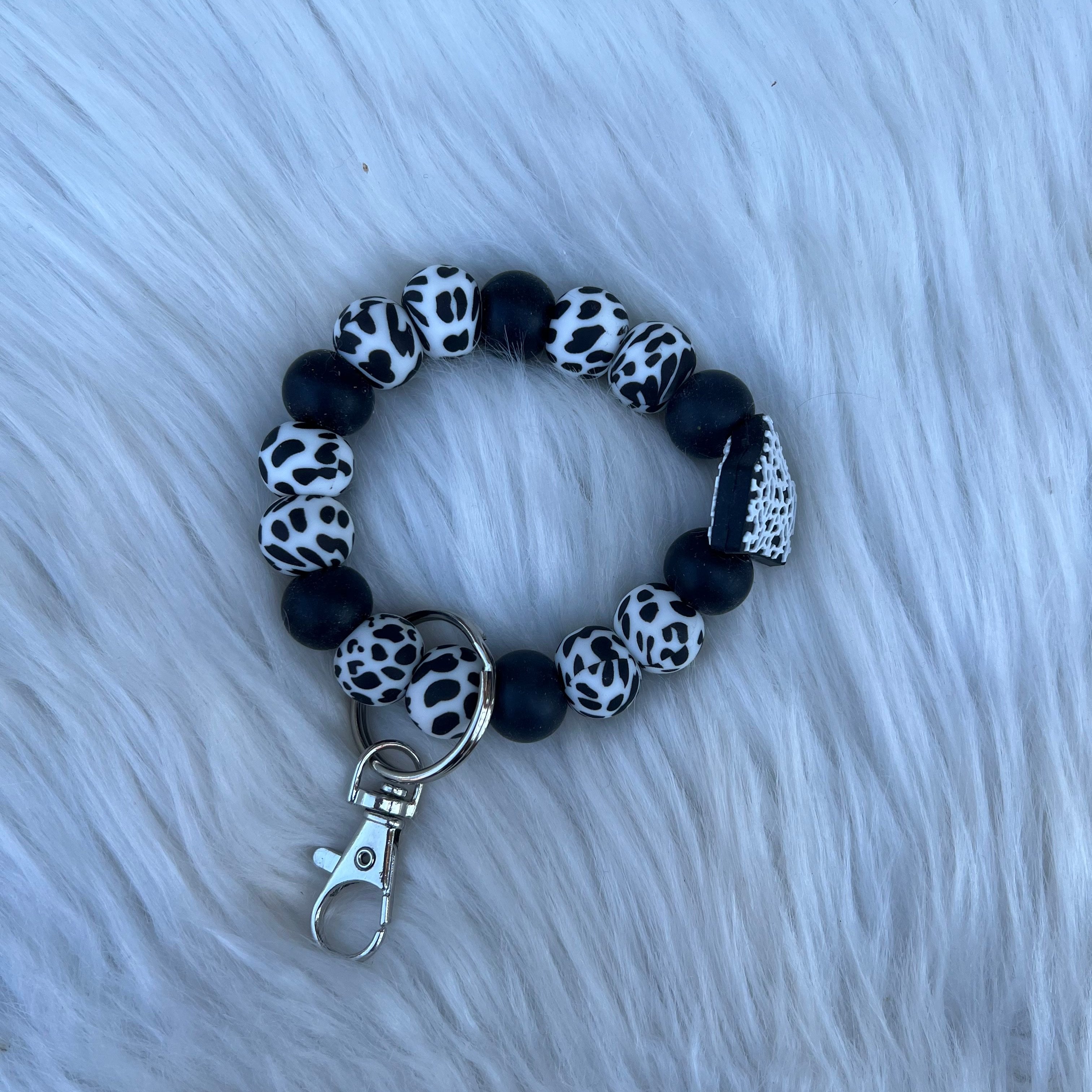 Cow Tag Silicone Key Wristlet