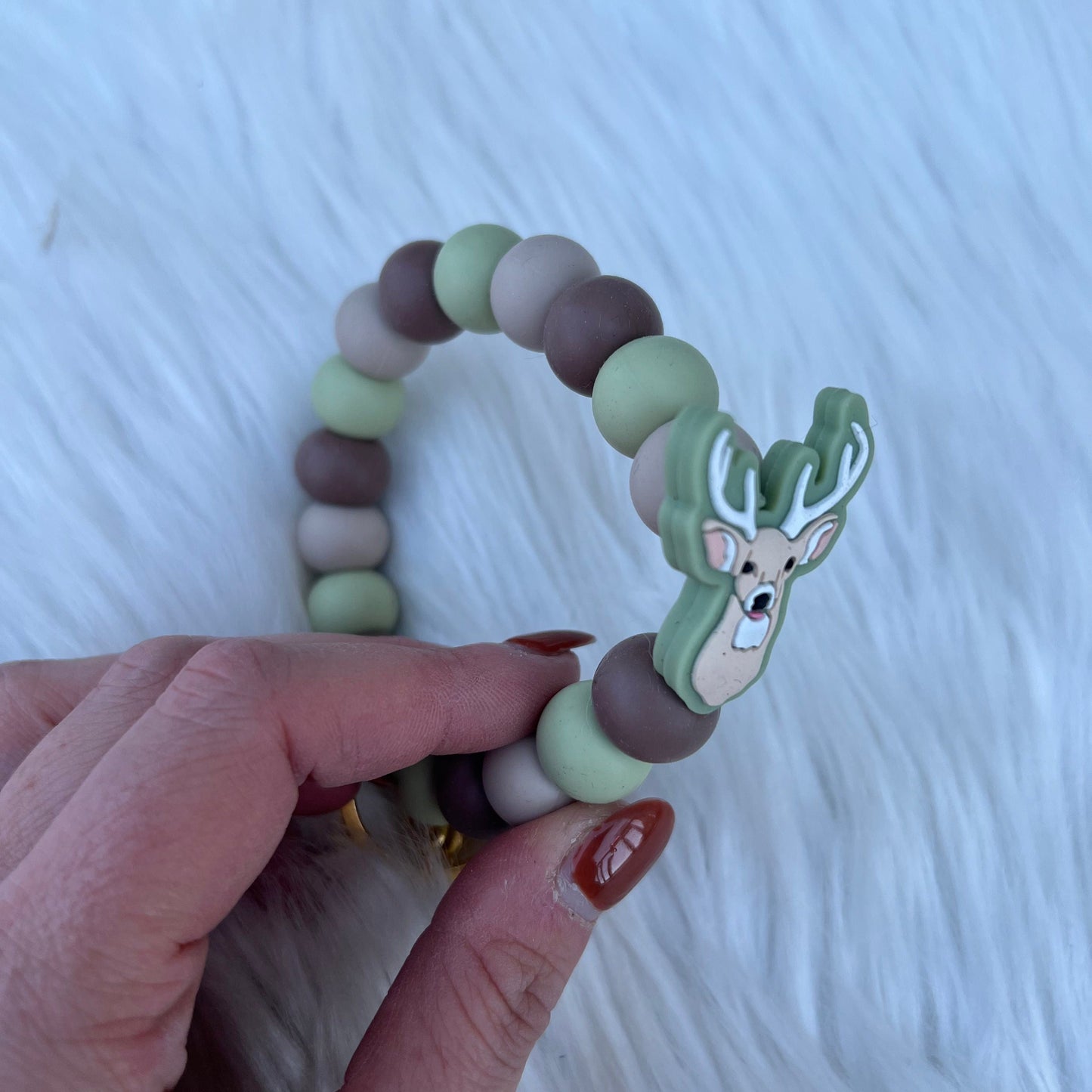Deer Silicone Key Wristlet